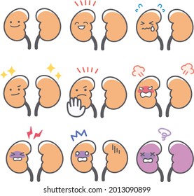 Expression Set von menschlichen Darmgefühlen