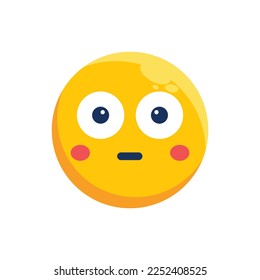 expression shock shy illustration with flat style