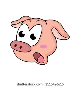 the expression of a shocked pig's cartoon cartoon