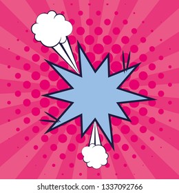 expression star with smoke pop art style