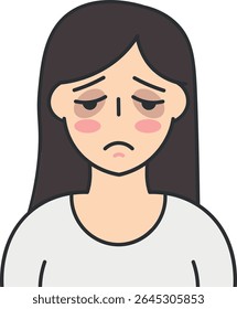 Expression of suffering in a sick woman sick woman