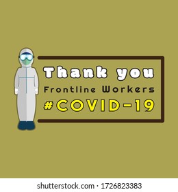 
an expression of thanks to the medical staff who helped treat the corona or covid-19 victims on the front lines. suitable for stickers, digital printing, t-shirt design etc.