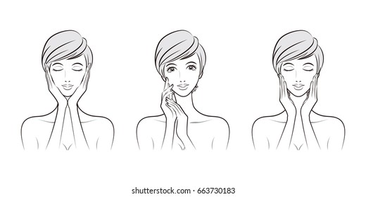 Expression of the woman