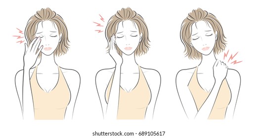 Expression of the woman