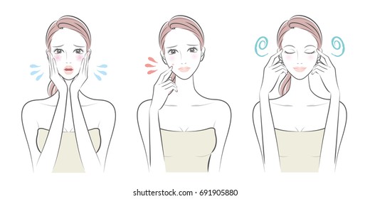 Expression of the woman