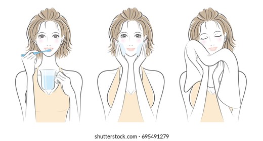Expression of the woman