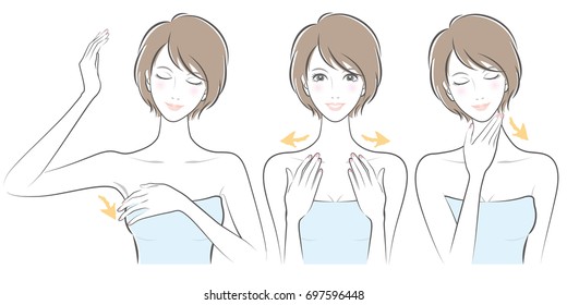 Expression of the woman