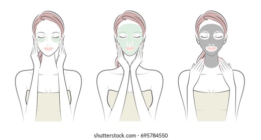 Expression of the woman / Skin care