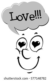Expression word for love illustration