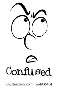 Tarjeta de texto de expresión para ilustración confusa
