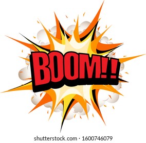 Expression words design for boom illustration