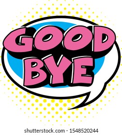 Expression words design for goodbye illustration