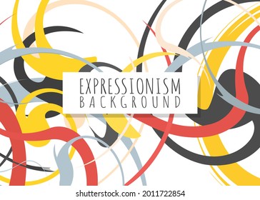 Expressionism Background Abstract Art. Vintage Style Color Illustration Wallpaper Texture Vector.
