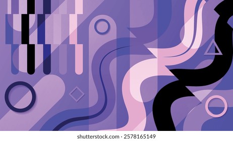 Expressionist art wallpaper in beige purple tones. An excellent background for advertising, posters, postcards, business cards, corporate attributes and your other projects. Vector.