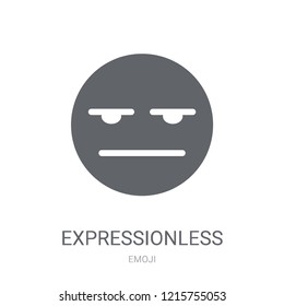 Expressionless emoji icon. Trendy Expressionless emoji logo concept on white background from Emoji collection. Suitable for use on web apps, mobile apps and print media.