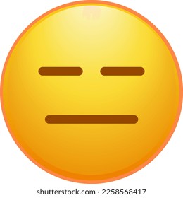 Expressionless face with narrowed eyes emoji