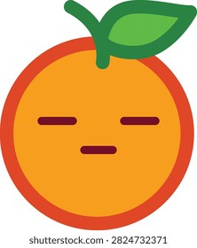 Expressionless Face Orange Emoji Icon