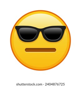 Expressionless face with sunglasses Large size of yellow emoji smile