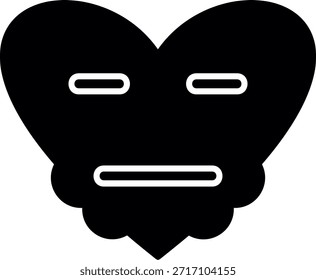 Expressionless Glyph Style Icon Design
