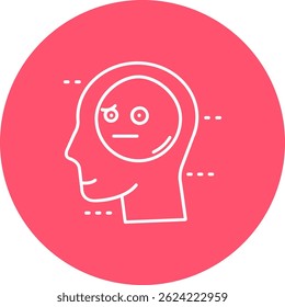 Expressionless Line vector Icon Design
