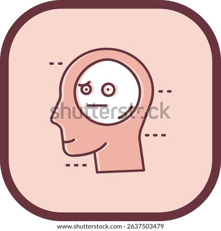 Expressionless Line vector Icon Design
