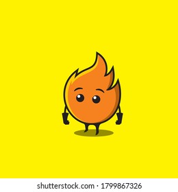 the expressionless mascot of fire