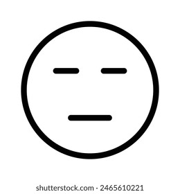 Expressionless, neutral emoji icon design, ready to use vector