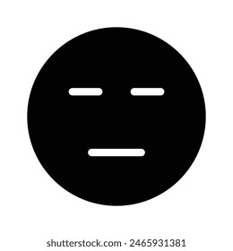 Expressionless, neutral emoji icon design, ready to use vector