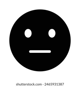 Expressionless, neutral emoji icon design, ready to use vector