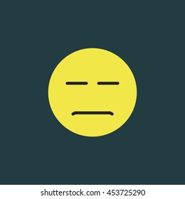 expressionless smiley. straight face emoticon