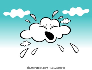 the expressions of clouds foe vector illustration