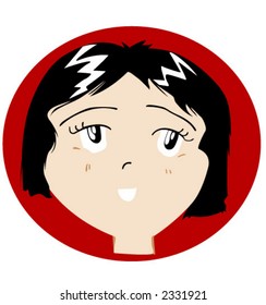 Icono de expresiones: Pensamientos felices - Vector