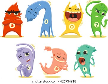 expressions moods and emotions personified cartoon characters svg