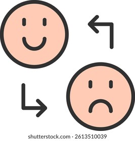 Expressions Outline Filled Style Icon