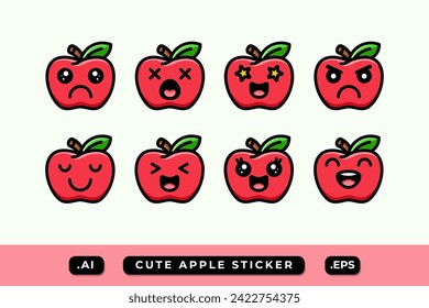 Expressive apple logo A medley of emotions in a crisp, delightful design.