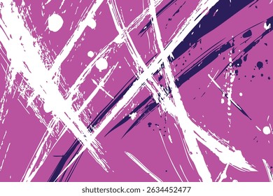 Expressive artistic texture featuring chaotic white and dark strokes over a vivid pink canvas. A high-energy, grunge-inspired design perfect for eye-catching modern graphics or overlays.