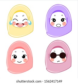 expressive avatar of muslim woman