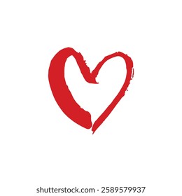 Expressive Brush Stroke Love Icon