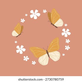 Expressive Butterfly Art Design Elements