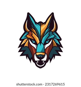 Expressive and captivating wolf head hand drawn illustration. A symbol of loyalty and courage, ideal for logo designs that command attention