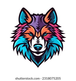 Expressive and captivating wolf head hand drawn illustration. A symbol of loyalty and courage, ideal for logo designs that command attention