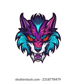 Expressive and captivating wolf head hand drawn illustration. A symbol of loyalty and courage, ideal for logo designs that command attention
