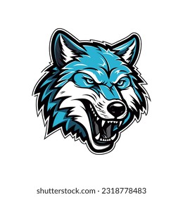 Expressive and captivating wolf head hand drawn illustration. A symbol of loyalty and courage, ideal for logo designs that command attention