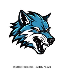 Expressive and captivating wolf head hand drawn illustration. A symbol of loyalty and courage, ideal for logo designs that command attention