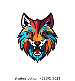 Expressive and captivating wolf head hand drawn illustration. A symbol of loyalty and courage, ideal for logo designs that command attention