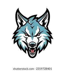 Expressive and captivating wolf head hand drawn illustration. A symbol of loyalty and courage, ideal for logo designs that command attention