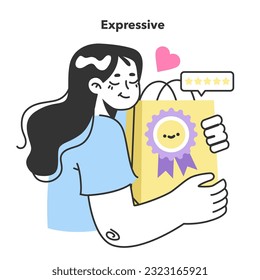 Expressive consumer behavior. Purchase habit based on emotions and memories. Costumer experience and decision process. Marketing strategy building. Flat Vector Illustration
