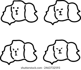 Expressive Dog Doodles - Line Art Pups