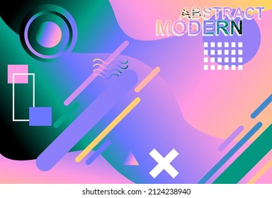 Formas abstractas expresivas y experimentales, gradaciones de colores, formas irregulares y formas geométricas, útiles para el arte de los afiches e impresiones digitales