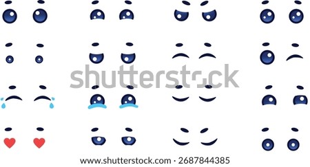 Expressive Eye Illustration Pack for Emoji and Character Design Projects